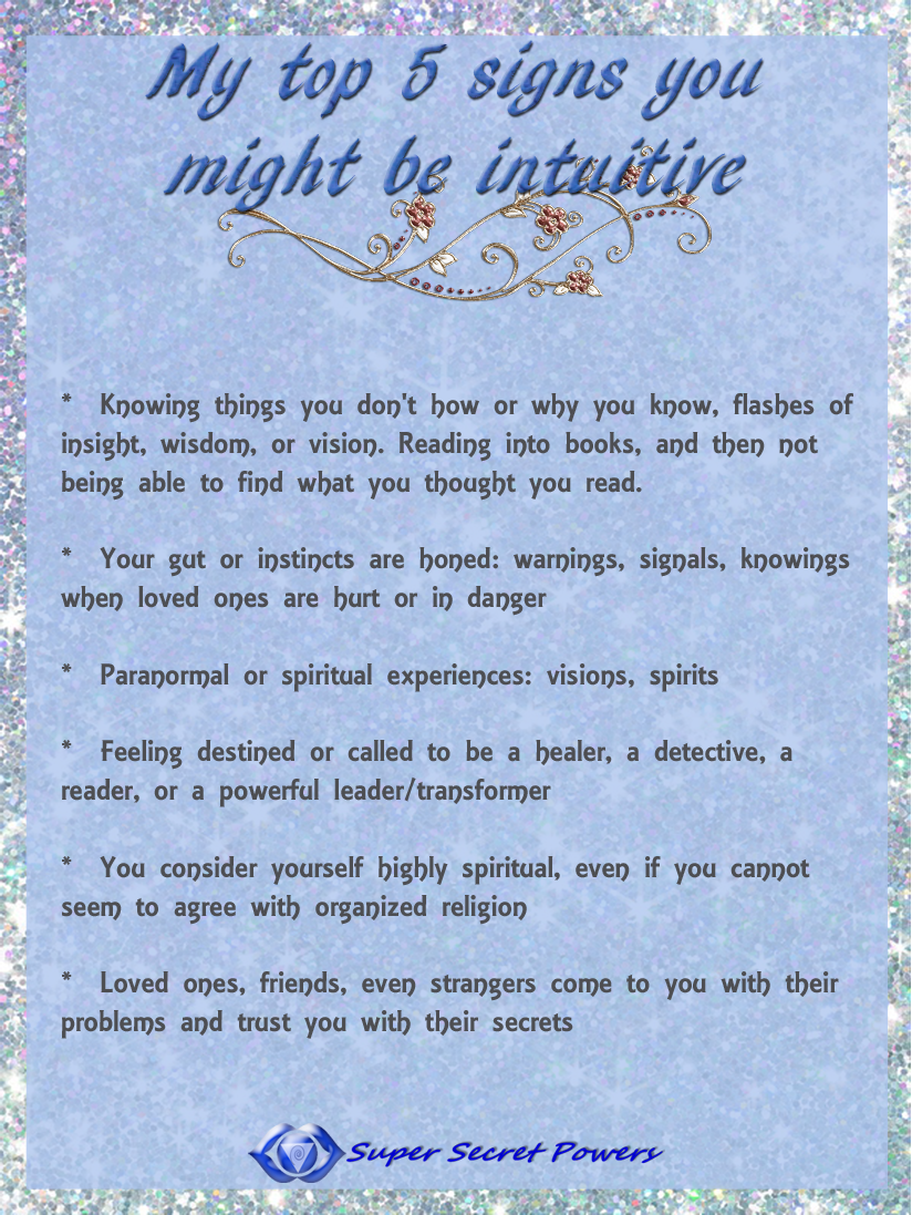 signs you might be intuitive