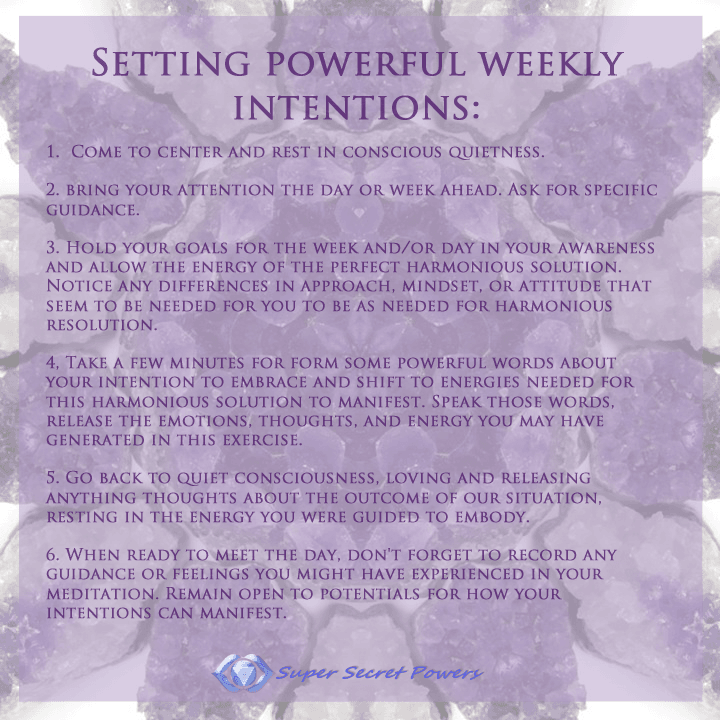 Setting Intentions тлж Super Secret Powers Setting Intentions тлж Super Secret Powers