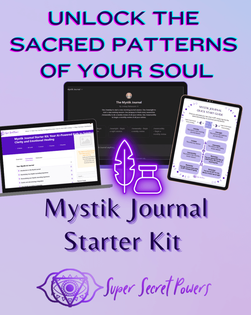 Mystik Journal Starter Kit: AI journal for mystik wisdom and Soul connection